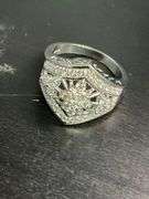 CERTIFIED 14K WHITE GOLD AND DIAMOND RING