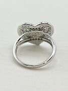 925 Sterling Silver Full Pave Crystal Heart Ring
