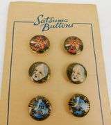 12 Early Satsuma Japanese Buttons on Card