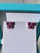 Elegant Silver Ruby Earrings