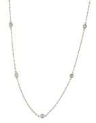 1.30ctw Round Diamond by the Yard Station Necklace in 14K