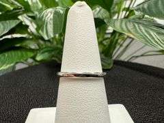 14k White Solid Gold 2mm Domed Plain Men's Women's Wedding Band Size 9
