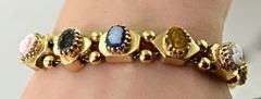 Wonderful Estate 14K Cameo Slide Bracelet