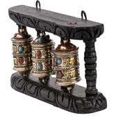 Spinning Tibetan Prayer Wheel
