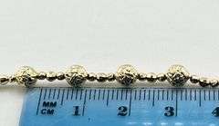 14KT Yellow Gold Faceted Shimmering Gold Beaded Necklace
