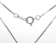 14kt White gold blue sapphire and diamond pendant on chain