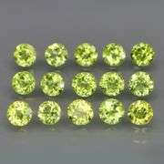 Round cut! Untreated! Matched! 4.46ct Peridot set!