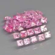 Radiant princess cut! 3.06ct pure pink Sapphire set!