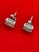BRAND NEW 14K WHITE GOLD LAB GROWN DIAMOND STUDS