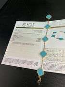 CERTIFIED BRAND NEW 18K YELLOW GOLD CLOVER LEAF BRACELET