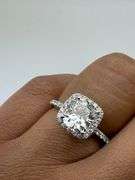 18K White Gold Cushion Cut Diamond Ring of 2.46ct