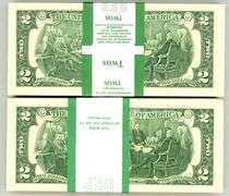 2 Diff. Superb Gem CU $200 Packs of 2017-A Series $2 Bills in Sequence (I & L)
