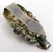 Antique Sterling Silver Chatelaine Clip - Girl with Roses