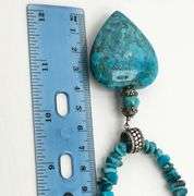 925 Sterling Silver DRT Jay King Large Turquoise Heart Necklace