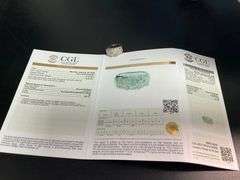 CERTIFIED LADIES 18K WHITE GOLD AND DIAMOND BAND. / RING