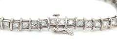 14kt White gold 1.30ctw Illusion set diamond tennis bracelet