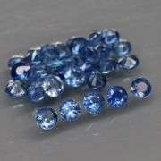 Heated only! 2.01ct pure ink blue Sapphire set from Madagascar