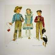 Exclusive Norman Rockwell Signed Limited Edition Lithograph "Rivals" with Pubilshers Certificate