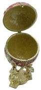 Royal Imperial Pink Russian Fabergé Egg Replica with Pink Carriage