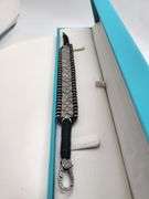 Handwoven Bracelet with Sterling Silver and Diamond Studs