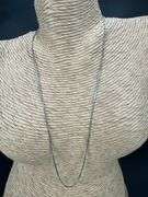 10k White Gold Solid Box Link Chain 1mm Necklace 24"