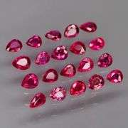 Real! Top crystal! 2.29ct 20 piece Ruby set! UNTREATED!!!