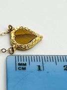 12KT Yellow Gold Filled Tiger Eye Heart Necklace