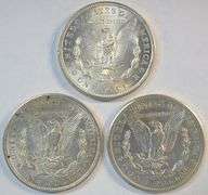 Upper end 1921 P-D-S last year Morgan Silver Dollars