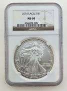 2010 American Silver Eagle, NGC MS69