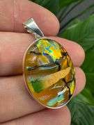 Sterling Silver 925 One of a Kind Dichroic Glass Pendant