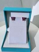 Elegant Silver Ruby Earrings