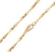 14kt Yellow gold bone link chain necklace