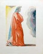 Highly Collectible Salvador Dali Original Color Engraving from The Divine Comedy