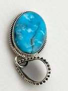 925 Native American Oval Shape Turquoise Pendant