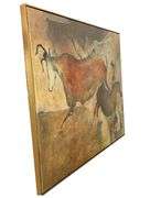 Richly Textured Original on Canvas Yuval Wolfson Ancestral Stampede