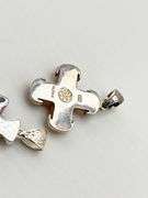 925 sterling Silver Set Of Vintage Alan K Millefiori Of Venice Murano Glass Cross Pendant