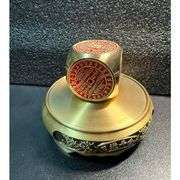 Brass Feng Shui God of Wealth Spinner with Kirin Base