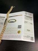BRAND NEW CERTIFIED MEN'S CUBAN LINK DIAMOND ID BRACELET. 18K GOLD
