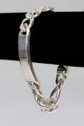 .925 Sterling Silver 13mm Figaro ID Bracelet 8 Inches