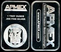2 Troy Ounce .999 Fine Silver Bar from APMEX