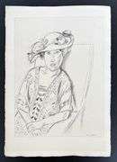 Very rare Henri Matisse etching signed in the plate, C.1920, from the series of Cinquante Dessins