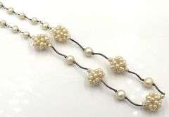 Group lot of 5 white fresh water pearl necklaces