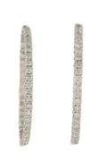 New 2.87ctw Round Diamond Inside Out Hoop Earrings in 14K