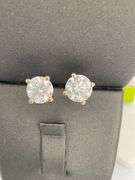 BRAND NEW 3.60 CARATS LAB GROWN DIAMOND STUDS. 14K YELLOW GOLD