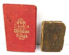 2 Small 19th Century Religious Antique Books