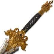 Vintage-Style Stainless Steel Lion Head Sword