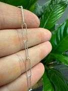 Sterling Silver Adjustable Paperclip Diamond-Cut Chain 4mm Solid 925 Italy Necklace 22"