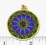 Wonderful 18K Plique-A-Jour "Window" Pendant