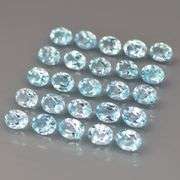Glittering! 25 piece 11.47ct full fire baby blue Topaz set!