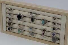 Sterling Silver Curated Ring Assortment Various Sizes & Styles (20 Ring Lot)